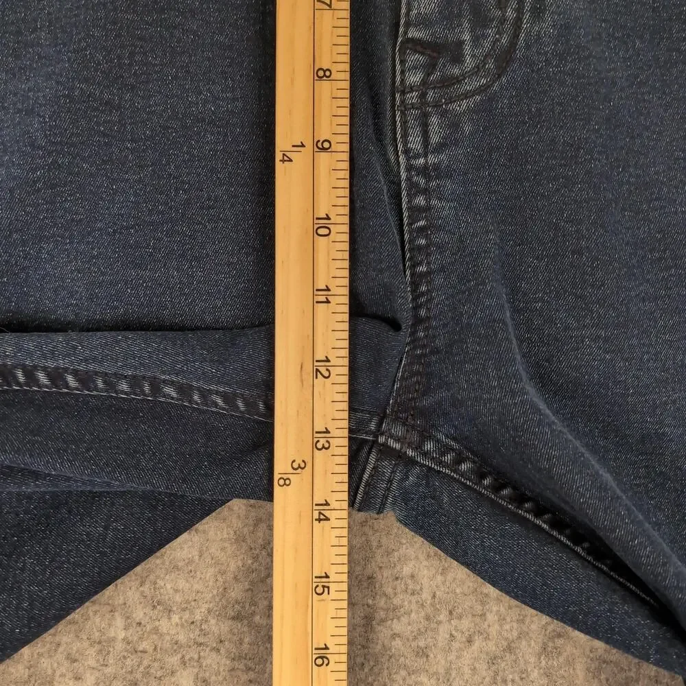 The Perfect Jean NYC Jeans Mens 44x28 Blue Skinny Slim Stretch Dark Wash Denim
